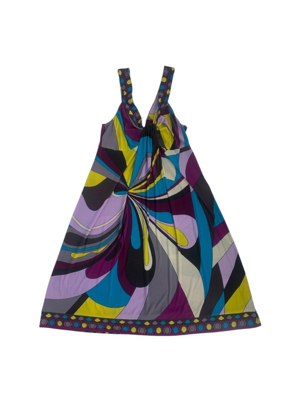 Donna Morgan Y2K Geometric Dress 10 Multicolor Twist Knot A Line Sleeveless - Picture 4 of 8